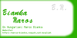 bianka maros business card